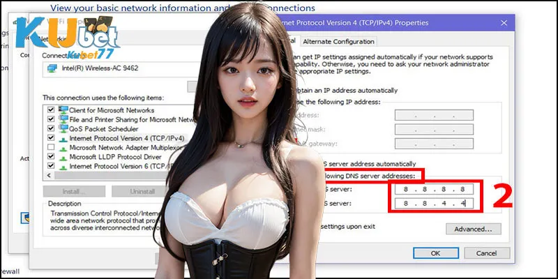 Chuyển DNS sẽ khắc phục tình trang link KUBET77 bị chặn